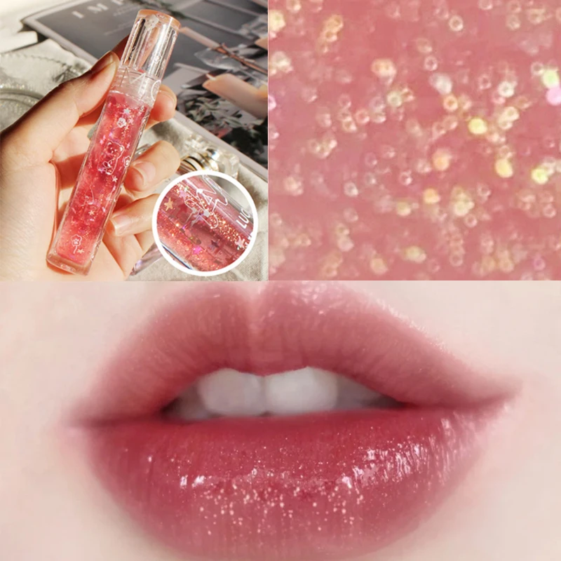 

1pcs Shimmer Lip Gloss Crystal Jelly Lips Plumper Tint Oil Long Lasting Moisturizer Shiny Liquid Lipsticks Makeup Cosmetics