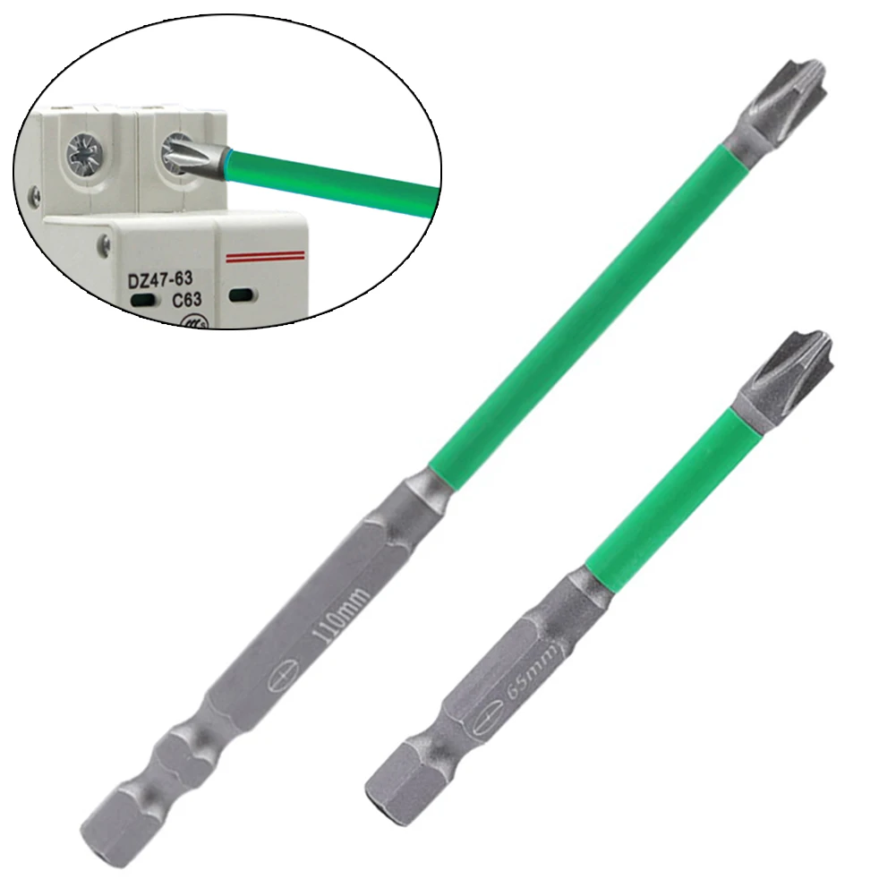 65mm 110mm Magnetic Special Slotted Cross Screwdriver Bit For Electrician FPH2 For Socket Switch Circuit Breakers
65mm 110mm Magnetic Special Slotted Cross Screwdriver Bit For Electrician FPH2 For Socket Switch Circuit Breakers