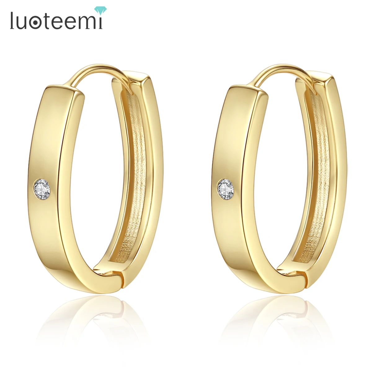 LUOTEEMI 22mm Fashion Gold Color Big Hoop Earring for Women Large Circle Geometric Round Big Hoop Earrings For Women Girl 
LUOTEEMI 22mm Fashion Gold Color Big Hoop Earring for Women Large Circle Geometric Round Big Hoop Earrings For Women Girl