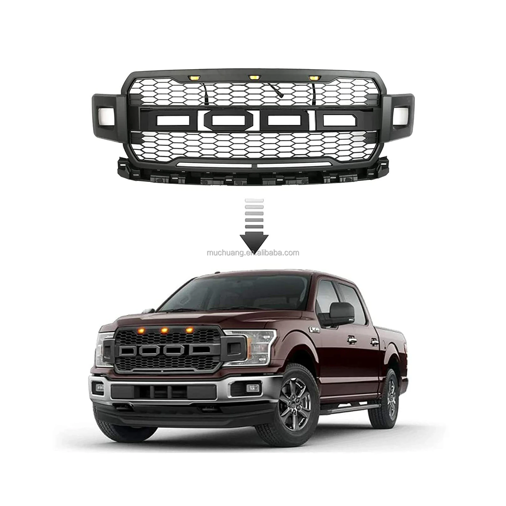 American hot selling retail auto parts Car Grille For 2018 2019 2020 Ford Raptor Style F150 Pickup Mesh Upper Hood Grille LED
American hot selling retail auto parts Car Grille For 2018 2019 2020 Ford Raptor Style F150 Pickup Mesh Upper Hood Grille LED