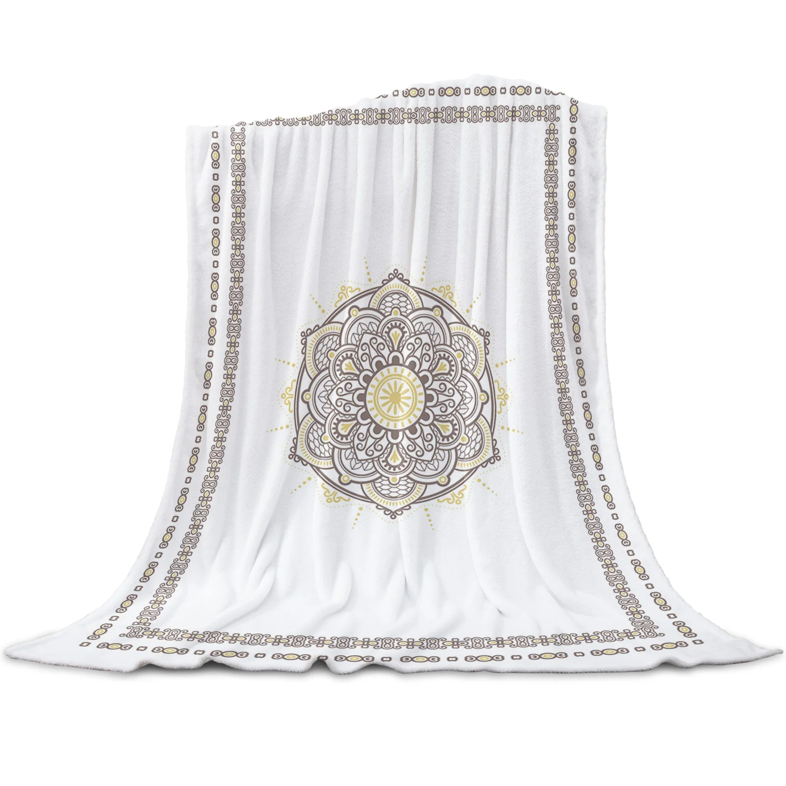 Moroccan Mandala Flower White Gray Flannel Throw Blanket for Sofa Beds Bedding Room Super Soft Fleece Blanket King Queen Size
Moroccan Mandala Flower White Gray Flannel Throw Blanket for Sofa Beds Bedding Room Super Soft Fleece Blanket King Queen Size