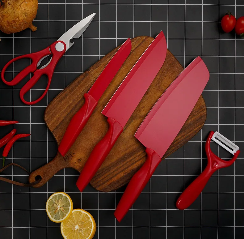 5 шт./набор, кухонные ножи с ручкой из ПП 
5 шт./набор, кухонные ножи с ручкой из ПП