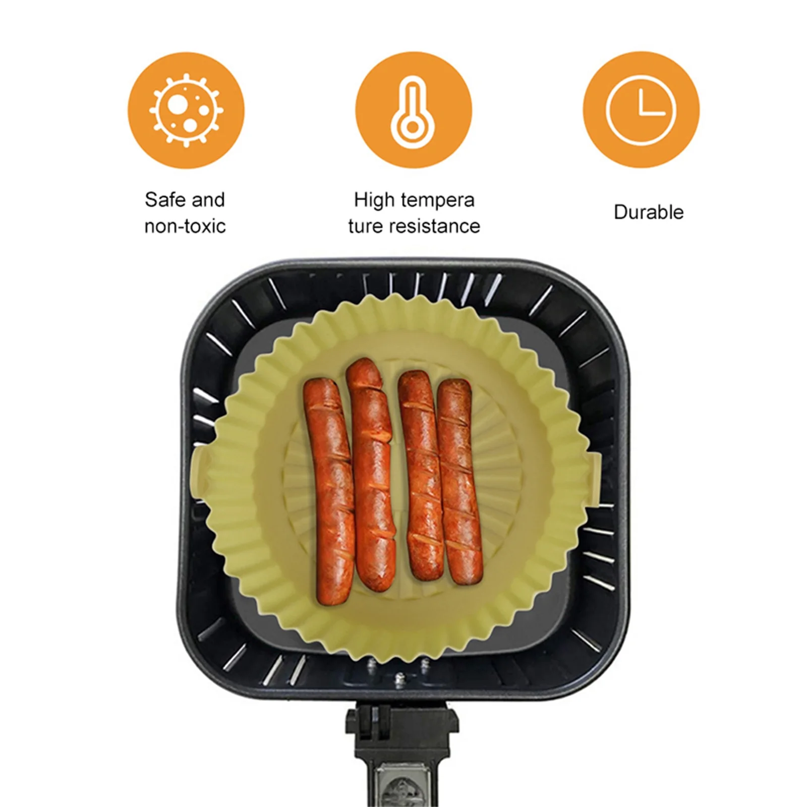 Air Fryer Pot Bowl Reusable Food Grade Silicone Heat Resistant Liner Pots Air Fryers Oven Accessories
Air Fryer Pot Bowl Reusable Food Grade Silicone Heat Resistant Liner Pots Air Fryers Oven Accessories