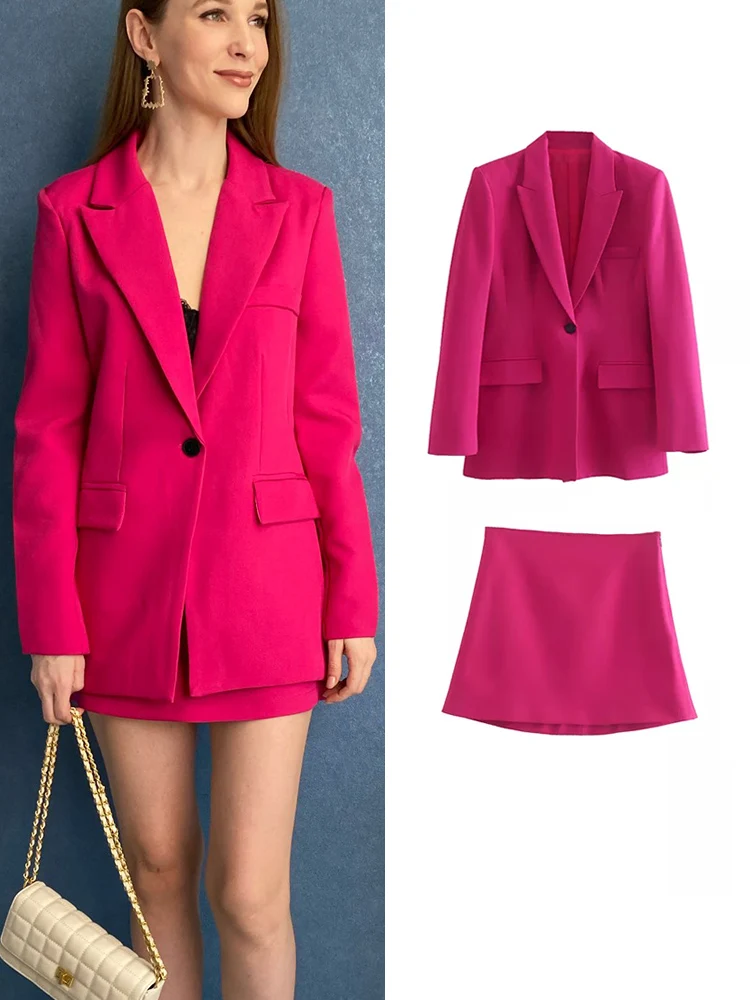 New 2Pcs 2022 Spring Women OL Skirts Blazer Suits Solid Color Single Button Jacket Long Sleeve Notched Coats Outwear
New 2Pcs 2022 Spring Women OL Skirts Blazer Suits Solid Color Single Button Jacket Long Sleeve Notched Coats Outwear