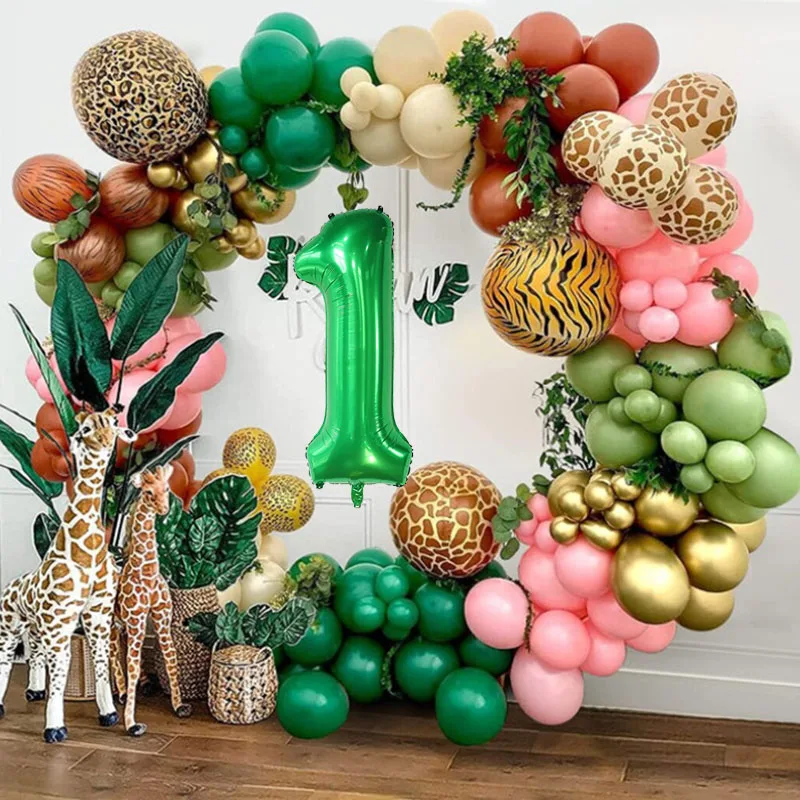 

Tiger Lion Giraffe Walking Animal Foil Balloon For Jungle Safari Birthday Party Decorations Kids Gift Toy Helium Air Globos