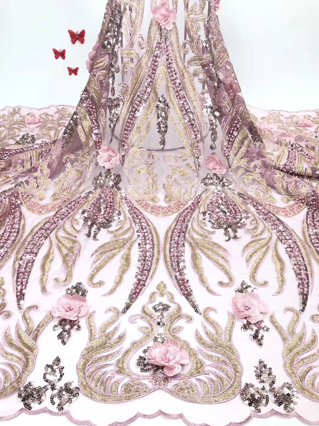 French 3D Beaded Net Lace Fabric Flower African Tulle Mesh Lace Fabric 2021 High Quality Lace Nigerian Lace Fabric RF336
French 3D Beaded Net Lace Fabric Flower African Tulle Mesh Lace Fabric 2021 High Quality Lace Nigerian Lace Fabric RF336