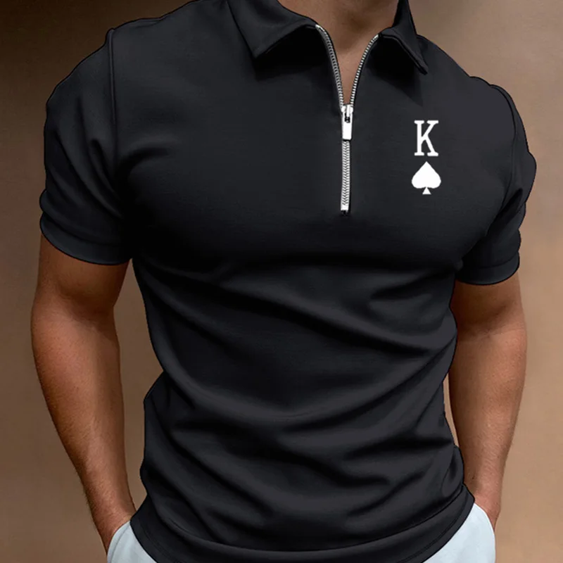 Men's Solid Color Polo Shirts Short Sleeve Folding Collar Zipper & Men's Short Polo Tops Summer Polo Shirt Short Men Streetwear
Men's Solid Color Polo Shirts Short Sleeve Folding Collar Zipper & Men's Short Polo Tops Summer Polo Shirt Short Men Streetwear