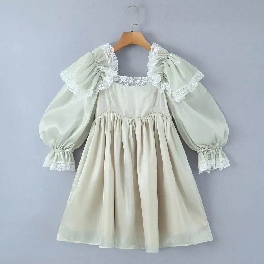 2023 Silid Simple Dress for Women Backless Off Shoulder Sexy Mini Dress Puff Sleeve Lace Draped Ball Gown Dress
2023 Silid Simple Dress for Women Backless Off Shoulder Sexy Mini Dress Puff Sleeve Lace Draped Ball Gown Dress