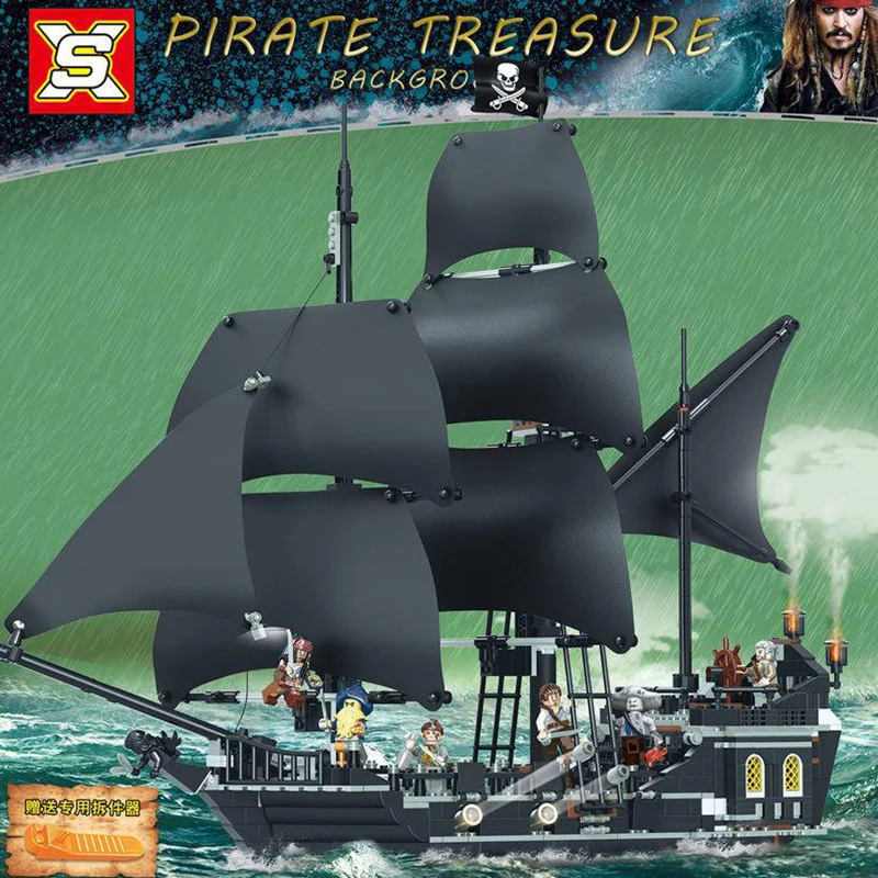 City DIY Of The Caribbean Pirates Building Blocks Toys Model For The Black Pearl Ship Bricks Toys For Children Boy
City DIY Of The Caribbean Pirates Building Blocks Toys Model For The Black Pearl Ship Bricks Toys For Children Boy