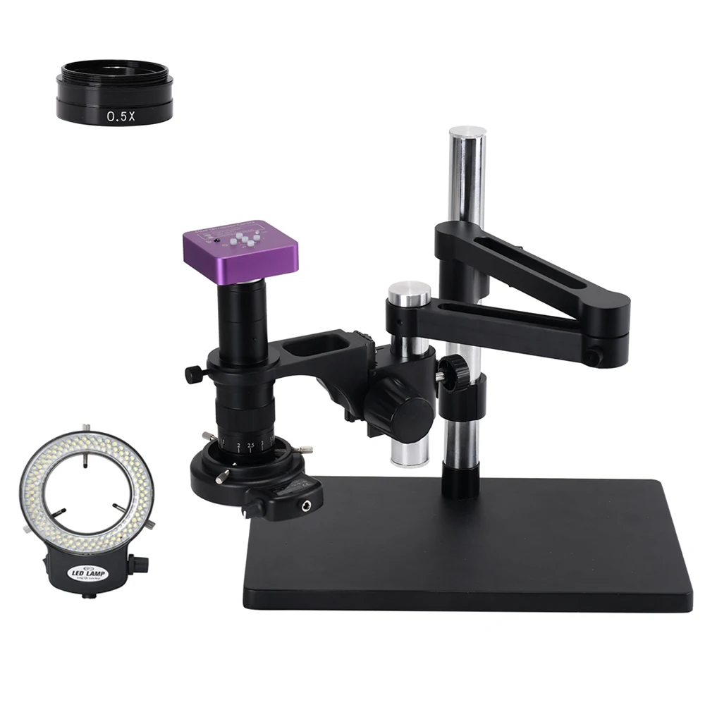51MP Industrial flexible swing arm Microscope 1080P 60FPS Camera 180x C-mount Lens 144 LED Light microscope for mobile Repair
51MP Industrial flexible swing arm Microscope 1080P 60FPS Camera 180x C-mount Lens 144 LED Light microscope for mobile Repair