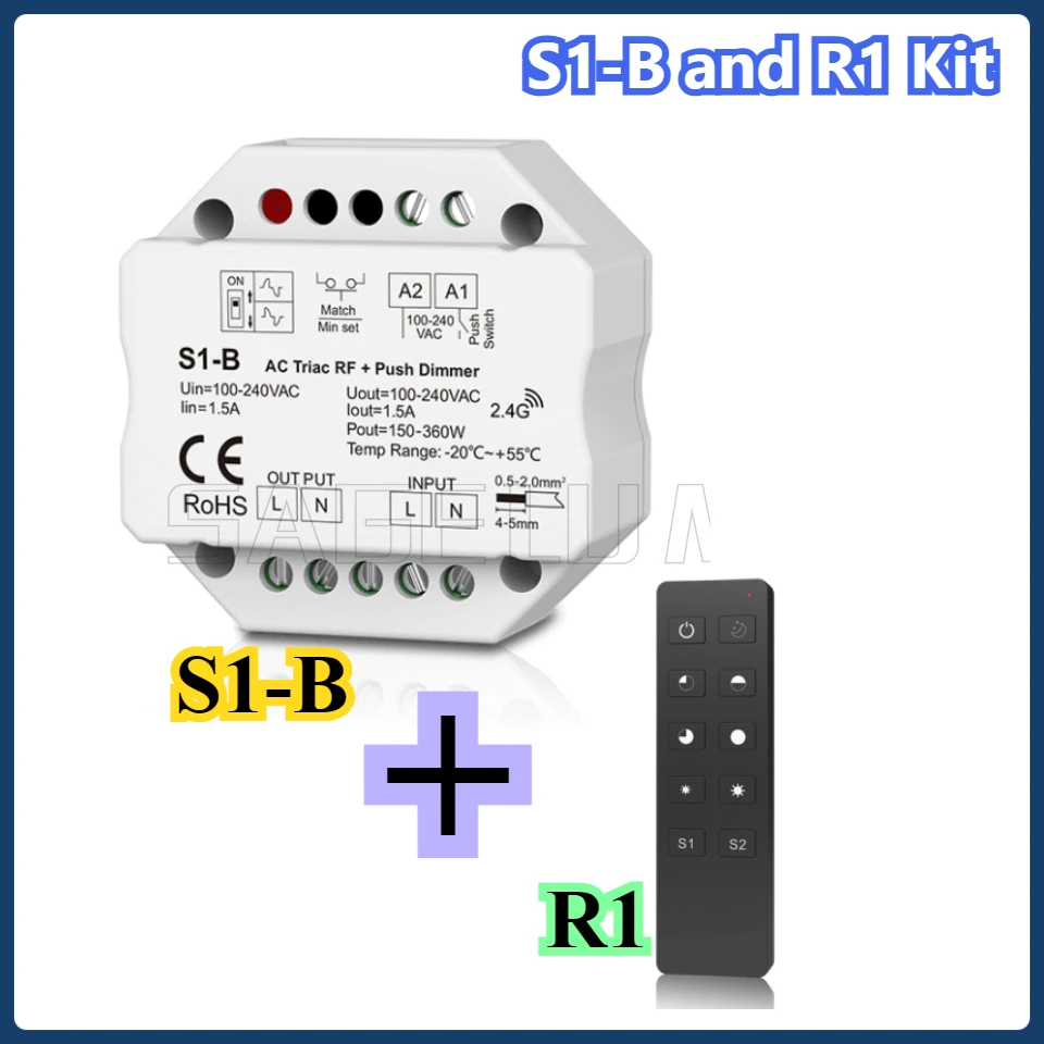 SAGE LU MEI AC LED Triac dimmer 220В с пультом R1 
SAGE LU MEI AC LED Triac dimmer 220В с пультом R1