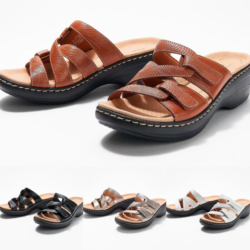 Женские босоножки на танкетке Atikota, новые модные однотонные сандалии на толстой подошве в стиле ретро, Повседневные тапочки на липучке для улицы и дома, лето 2022
Женские босоножки на танкетке Atikota, новые модные однотонные сандалии на толстой подошве в стиле ретро, Повседневные тапочки на липучке для улицы и дома, лето 2022