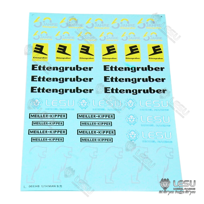 LESU Decal for 1/14 RC Tractors Trucks Dumper Trailer RC Parts DIY Tamiyaya Models
LESU Decal for 1/14 RC Tractors Trucks Dumper Trailer RC Parts DIY Tamiyaya Models