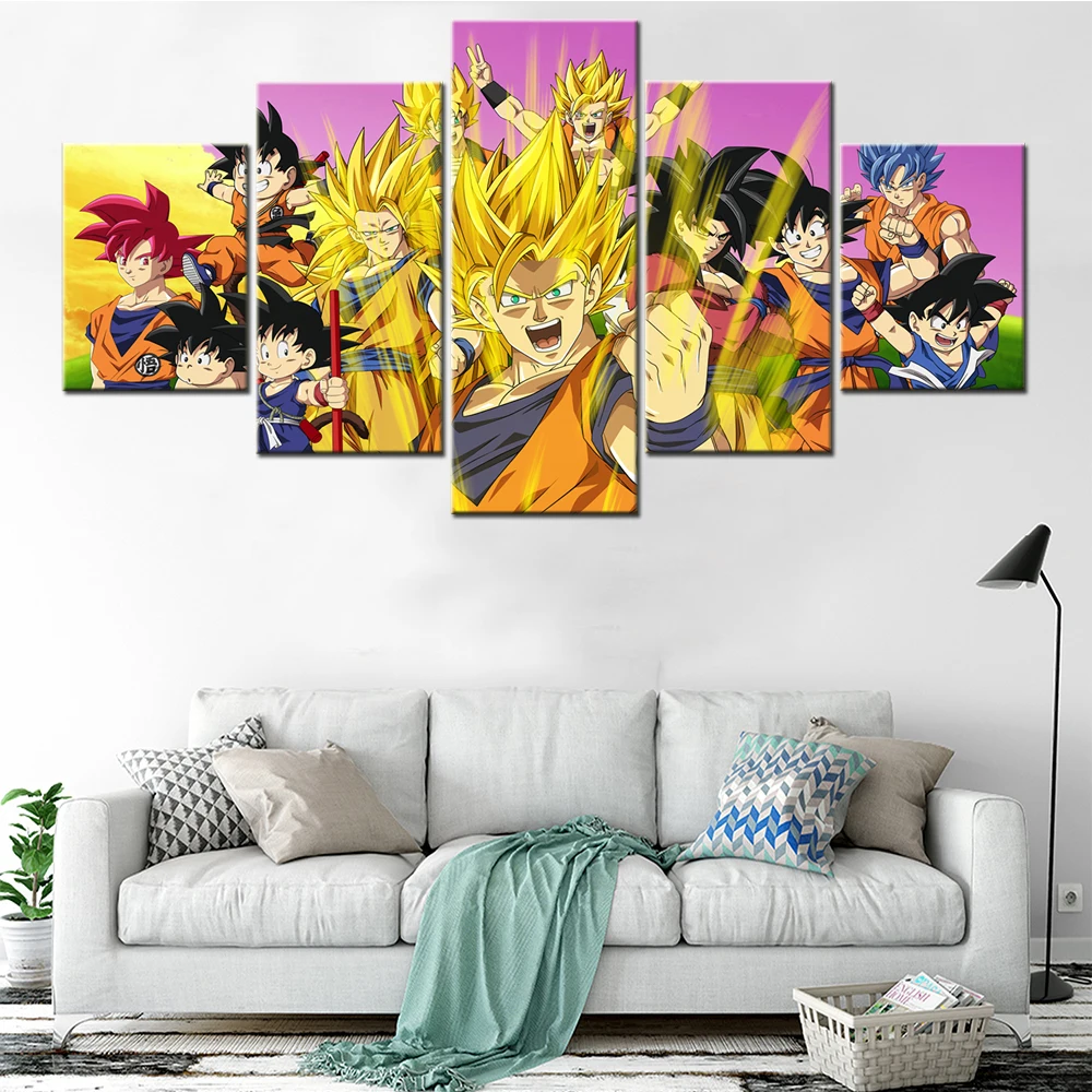 Modern Wall Art Home Decoration Picture 5 Panel Japan Anime Posters Dragball Z Group Living Room Decor Canvas HD Print Modular
Modern Wall Art Home Decoration Picture 5 Panel Japan Anime Posters Dragball Z Group Living Room Decor Canvas HD Print Modular