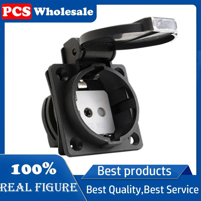 AC power outlet, European waterproof plug, with child protection, German standard European standard standard Socket 16A250V
AC power outlet, European waterproof plug, with child protection, German standard European standard standard Socket 16A250V