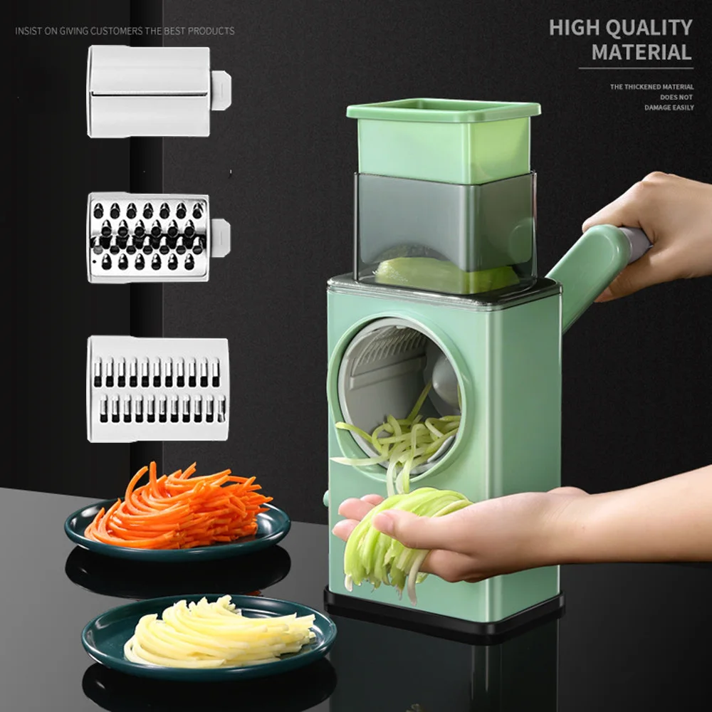 Multifunctional Vegetable Cutter Slicer Rotary Grater Scraping and Slicing Potato Radish Coarse Household Kitchen Tool Items
Multifunctional Vegetable Cutter Slicer Rotary Grater Scraping and Slicing Potato Radish Coarse Household Kitchen Tool Items