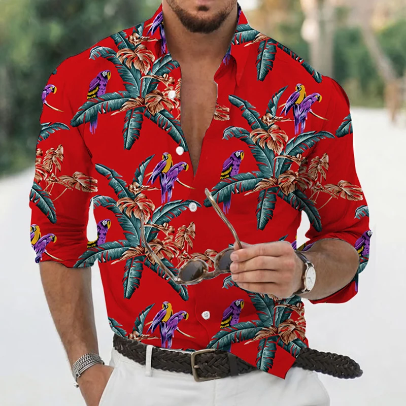 Men's Autumn Polyester Long Sleeve Shirt Floral Print Casual Male Top Turn-down Collar Shirts Clothes Blouse Clothing For Men
Men's Autumn Polyester Long Sleeve Shirt Floral Print Casual Male Top Turn-down Collar Shirts Clothes Blouse Clothing For Men