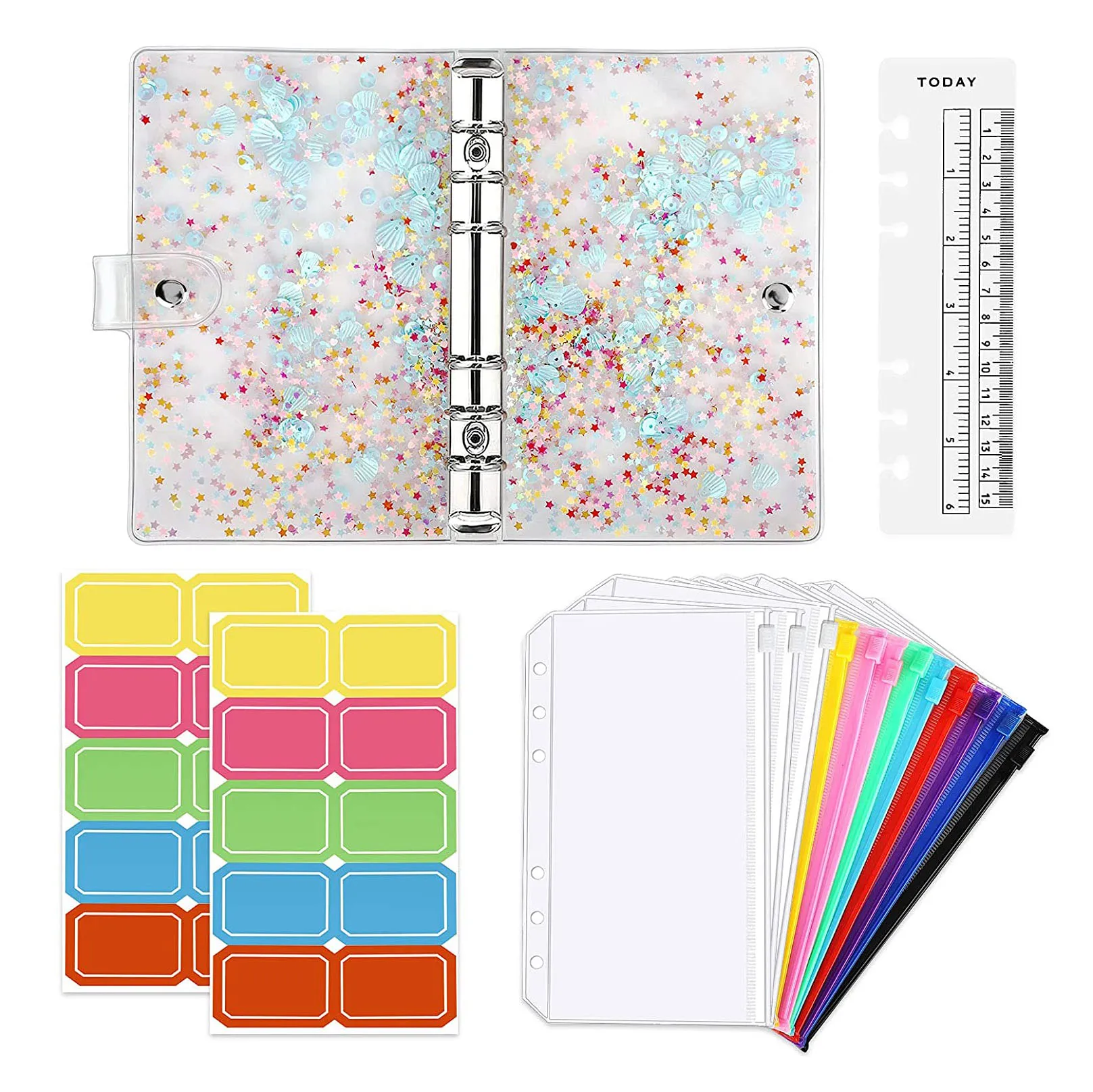 33Pieces A6 Waterproof PVC Budget Binder Cover 12 Clear Zipper Pockets Cash Envelopes Wallet for Planner Organizer
33Pieces A6 Waterproof PVC Budget Binder Cover 12 Clear Zipper Pockets Cash Envelopes Wallet for Planner Organizer