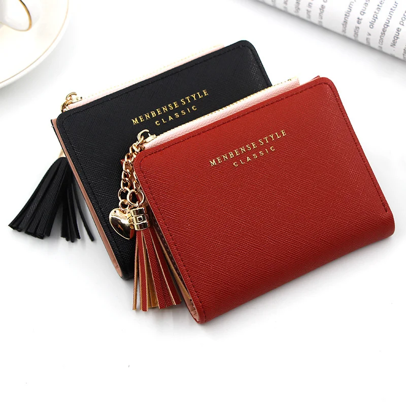 Women's New Fashion Short Zipper Wallet Solid Color Tassel Simple Versatile Student Coin Purse Women's Wallet
Women's New Fashion Short Zipper Wallet Solid Color Tassel Simple Versatile Student Coin Purse Women's Wallet