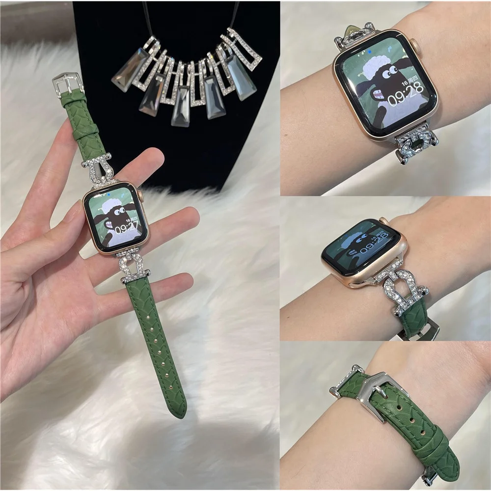 Zinc Alloy+Rhinestone+Cowhide Leather Watch for Apple Watch Serie Ultra/8/7/6 for Iwatch Band 49mm 41mm 45mm U-shape Bracelet
Zinc Alloy+Rhinestone+Cowhide Leather Watch for Apple Watch Serie Ultra/8/7/6 for Iwatch Band 49mm 41mm 45mm U-shape Bracelet