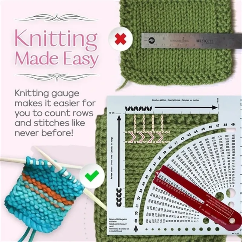 Knitting Gauge Converter Sweater Knitting Circular Weave Craft Knitting Calculator Counting Frame Ruler Sewing DIY Accessories
Knitting Gauge Converter Sweater Knitting Circular Weave Craft Knitting Calculator Counting Frame Ruler Sewing DIY Accessories