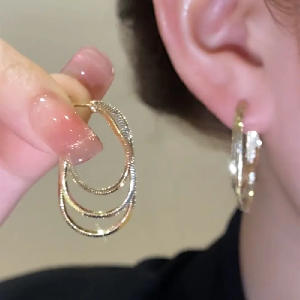 YOUNGX 2023 Luxury Three Layered Chain Tassel Earrings For Women Elegant Geometric Gold Color Plated Earring Jewelry Gift
YOUNGX 2023 Luxury Three Layered Chain Tassel Earrings For Women Elegant Geometric Gold Color Plated Earring Jewelry Gift