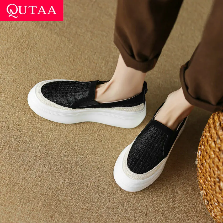 QUTAA 2023 Pumps For Women Party Prom Office Mesh Genuine Leather Med Heel Platform Summer Round Toe Shoes Woman Size 34-39
QUTAA 2023 Pumps For Women Party Prom Office Mesh Genuine Leather Med Heel Platform Summer Round Toe Shoes Woman Size 34-39