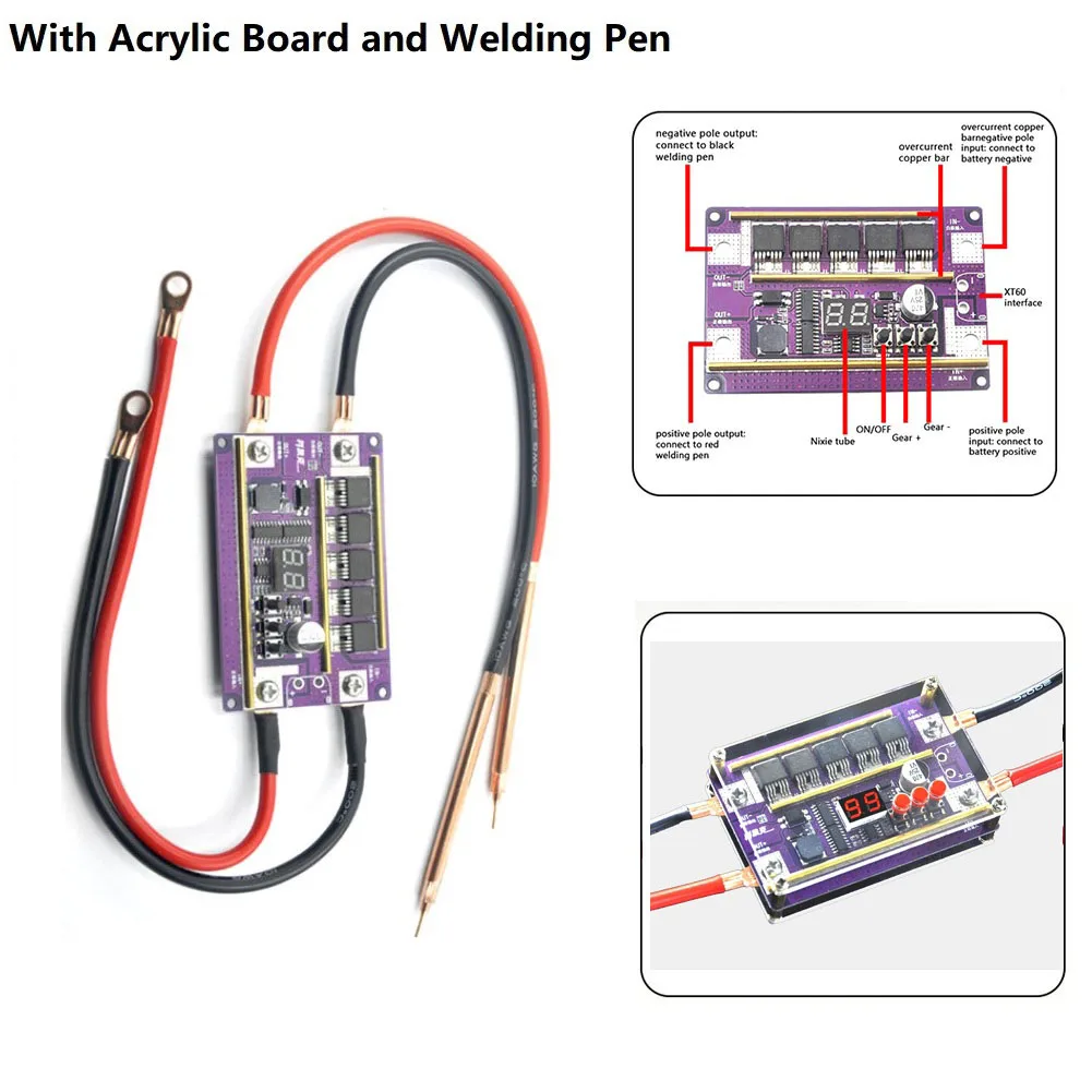 Spot Welder DIY Kit 99 Gears Of Power Adjustable Spots Welding Control Board 3.15 * 1.77inch For 14650/17490/21700/26650/32650
Spot Welder DIY Kit 99 Gears Of Power Adjustable Spots Welding Control Board 3.15 * 1.77inch For 14650/17490/21700/26650/32650