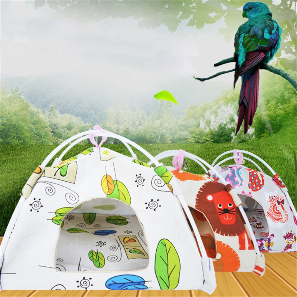 

Pet Bird Parrot Hammock Parakeet Budgie Hanging House Cage Hut Tent Bed Cave Bird Nest Cage Accessories Pet Sleeping Products