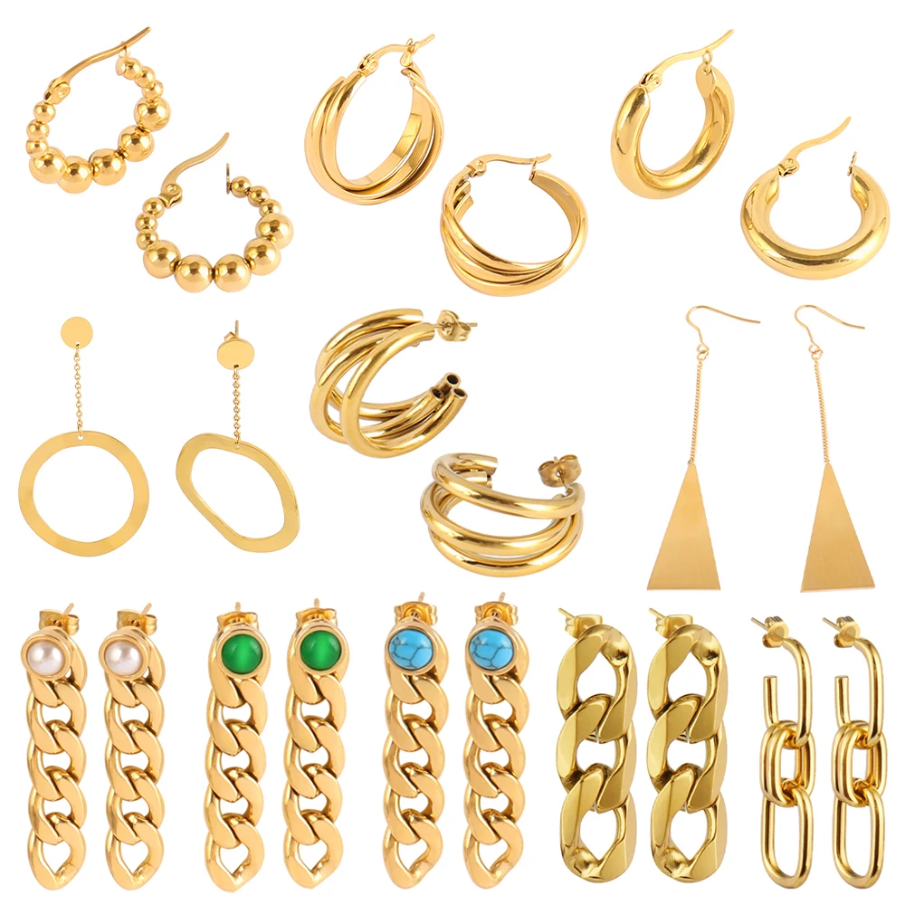 Punk Chain Earrings Stainless Steel Earrings For Women Earings Fashion Jewelry 2022 Geometry Hoop Earring Accessoires Femme Gift
Punk Chain Earrings Stainless Steel Earrings For Women Earings Fashion Jewelry 2022 Geometry Hoop Earring Accessoires Femme Gift
