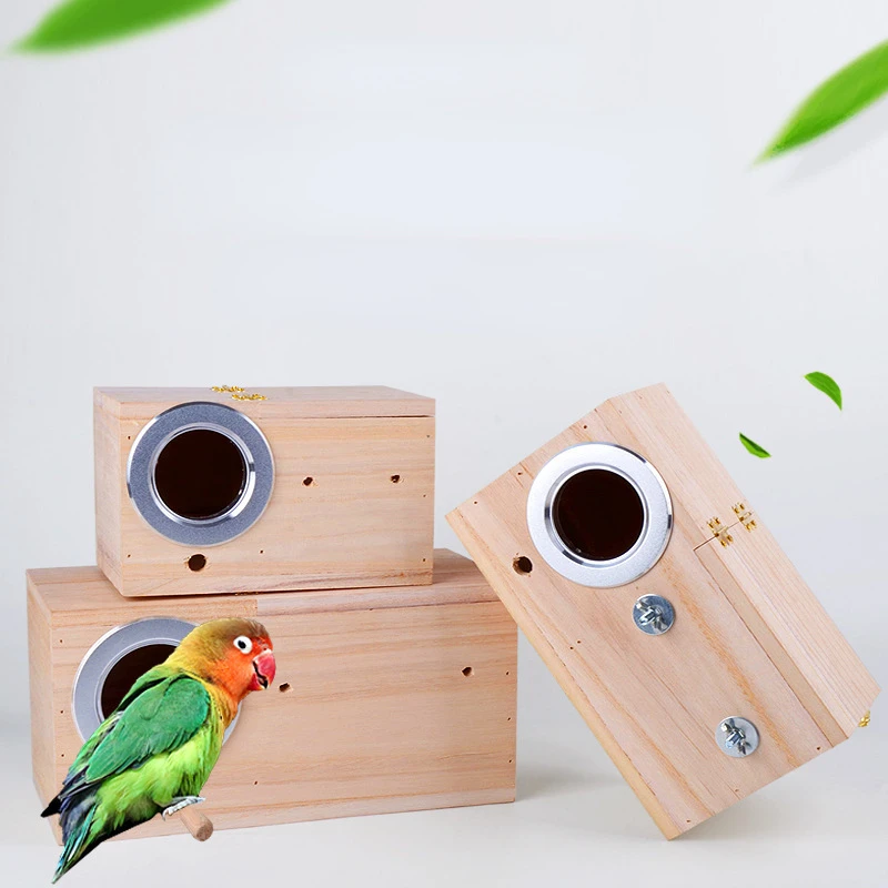 Wooden Birds Nest Box DIY Bird Cage Breeding Parrot Cockatiels Swallows Nest Outdoors Roof Wooden Bird House Hanging Decoration
Wooden Birds Nest Box DIY Bird Cage Breeding Parrot Cockatiels Swallows Nest Outdoors Roof Wooden Bird House Hanging Decoration