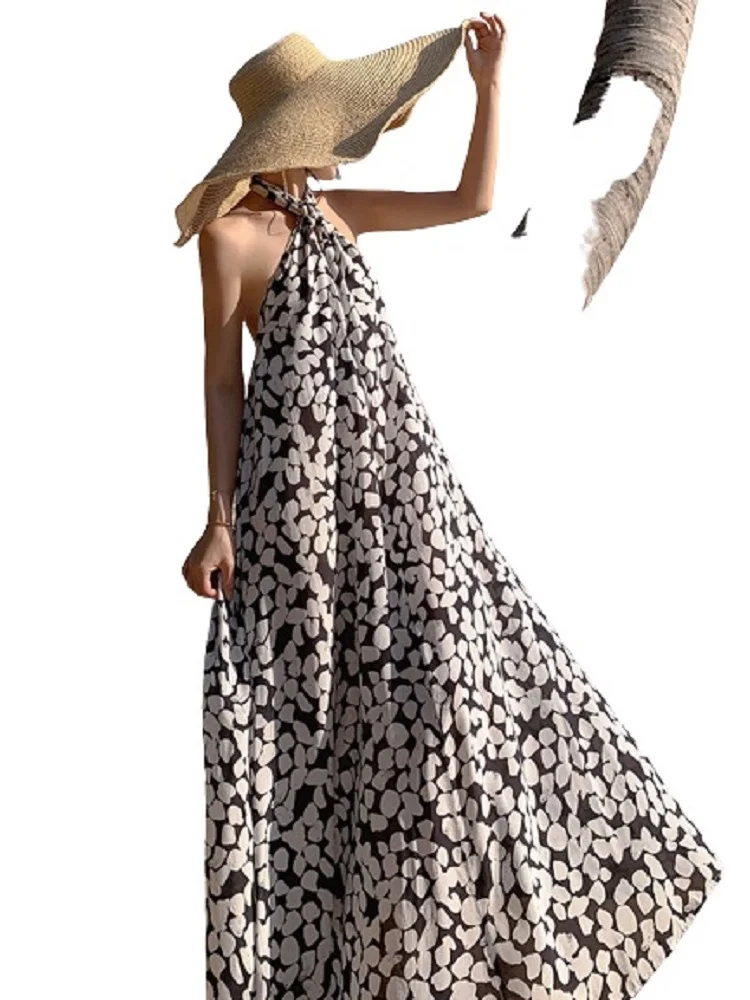 PERHAPS U Bohemian Beach Holiday Chiffon Flower Print Strapless Halter Backless Sleeveless Loose Maxi Floor Long Dress D3108
PERHAPS U Bohemian Beach Holiday Chiffon Flower Print Strapless Halter Backless Sleeveless Loose Maxi Floor Long Dress D3108