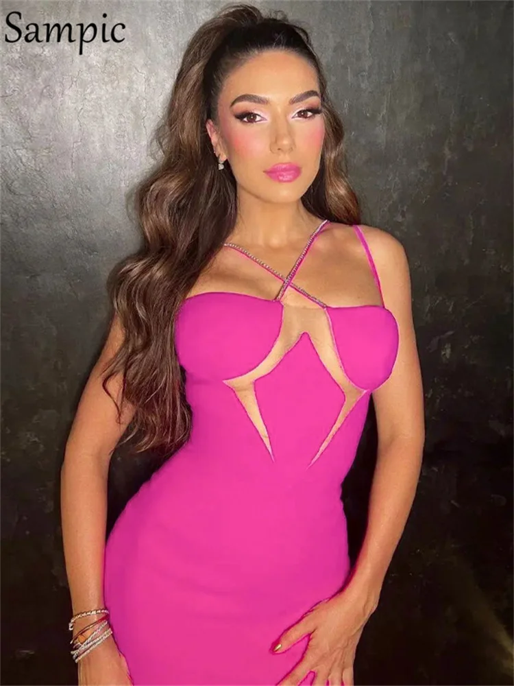 Сетчатое пикантное облегающее мини-платье Sampic на бретелях, женское летнее платье без рукавов с открытой спиной, вечерние платья со стразами...
Сетчатое пикантное облегающее мини-платье Sampic на бретелях, женское летнее платье без рукавов с открытой спиной, вечерние платья со стразами...