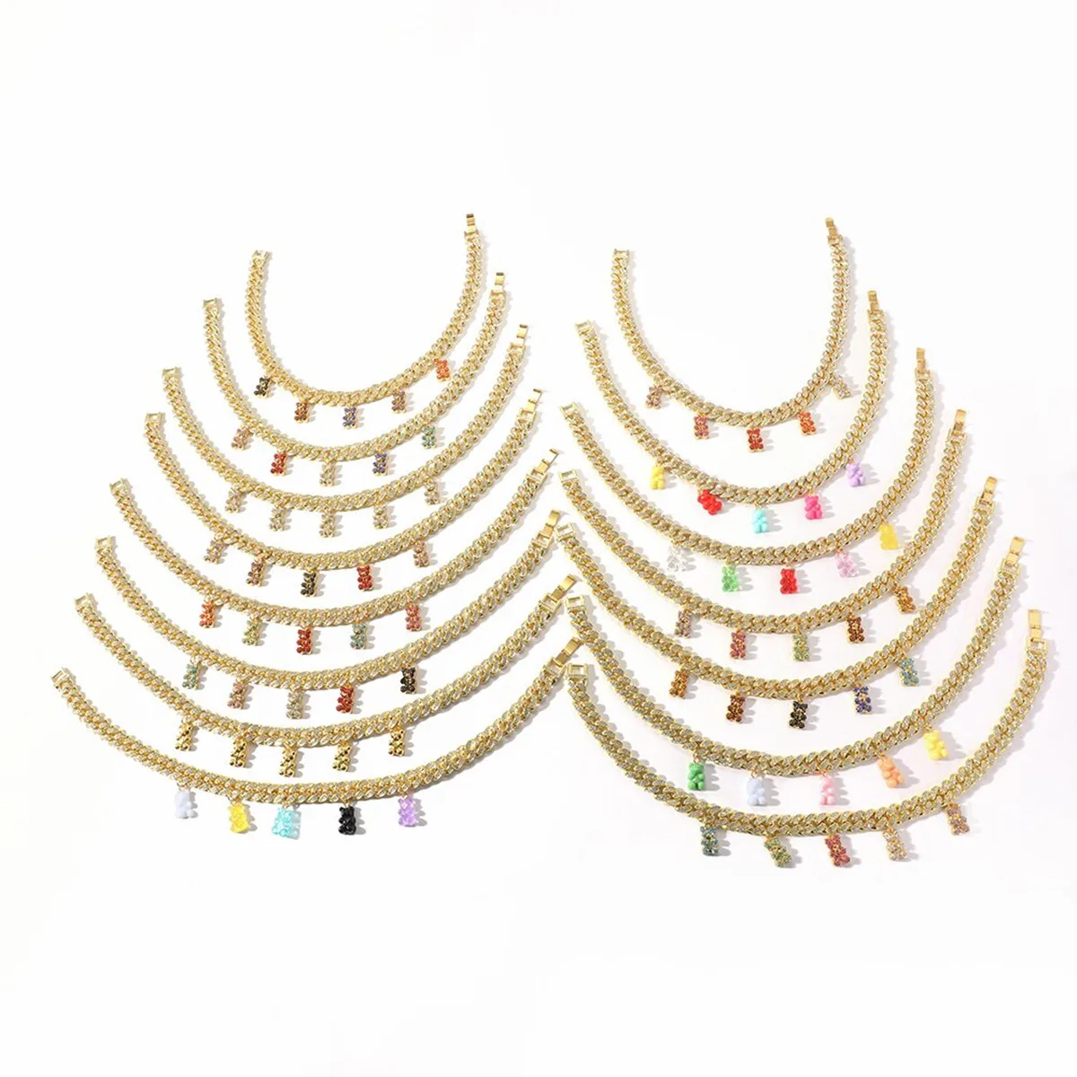 Personality Versatile Fashion Ladies Hip-hop Necklace, Colorful Ice Crystal Zircon Bear Pendant Charm Necklace Choker Jewelry
Personality Versatile Fashion Ladies Hip-hop Necklace, Colorful Ice Crystal Zircon Bear Pendant Charm Necklace Choker Jewelry