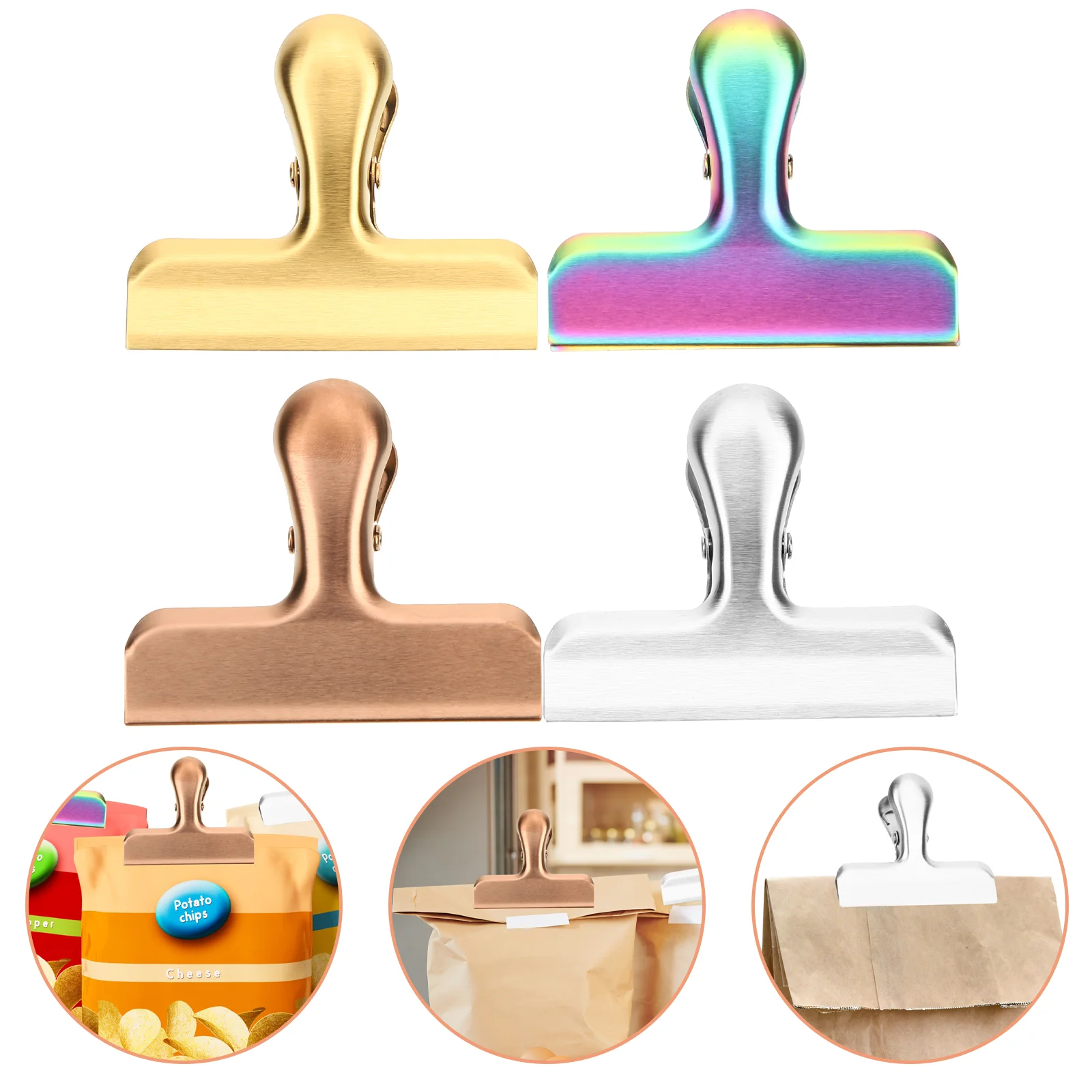4pcs Multipurpose Practical Multi-purpose Clips Snack Bag Clips Bags Sealing Clips Small Chip Clips Bag Sealing Clips
4pcs Multipurpose Practical Multi-purpose Clips Snack Bag Clips Bags Sealing Clips Small Chip Clips Bag Sealing Clips