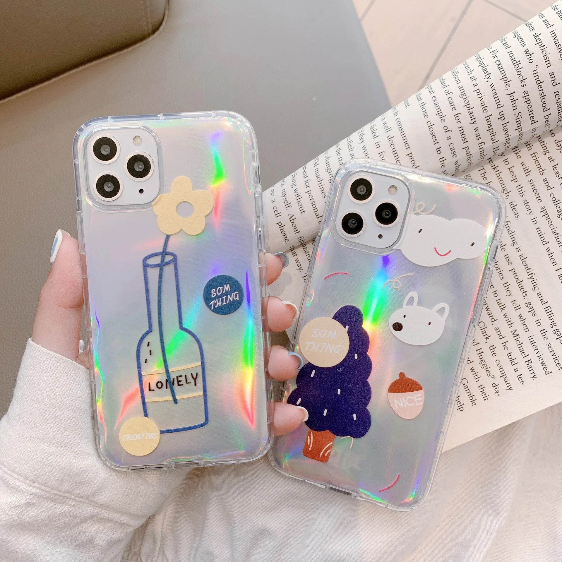 INS Laser Flower Cartoon Letter Phone Case For Iphone Tansparent Phone Case For iphone 13 12 11 Pro X XR XS Max Decor Phone Case
INS Laser Flower Cartoon Letter Phone Case For Iphone Tansparent Phone Case For iphone 13 12 11 Pro X XR XS Max Decor Phone Case