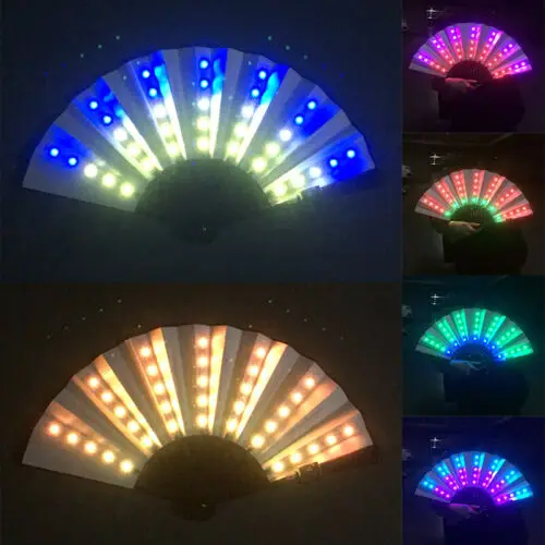 Glow Folding LED Fan Chinese Hand Held Folding Fan DIY Handmade Dancing Lights Colorful for Party Dance Bar Remote Control
Glow Folding LED Fan Chinese Hand Held Folding Fan DIY Handmade Dancing Lights Colorful for Party Dance Bar Remote Control