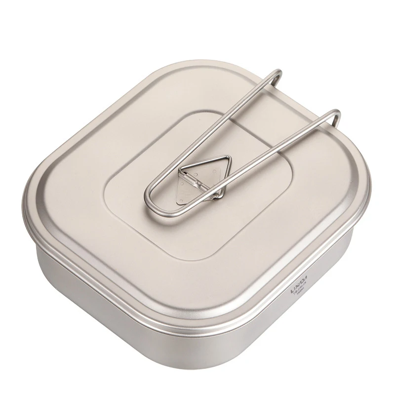 1100ml Titanium Lunch Box with Foldable Handle Outdoor Camping Lunch Box for Outdoor Camping Hiking Backpacking Picnic
1100ml Titanium Lunch Box with Foldable Handle Outdoor Camping Lunch Box for Outdoor Camping Hiking Backpacking Picnic