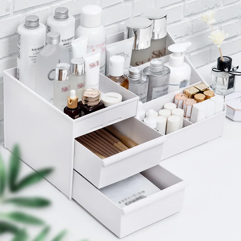 Cosmetic Makeup Organizer Plastic Desktop Skincare Storage Box Brush Lipstick Holder Jewelry Nail Polish Makeup Drawer Container
Cosmetic Makeup Organizer Plastic Desktop Skincare Storage Box Brush Lipstick Holder Jewelry Nail Polish Makeup Drawer Container
