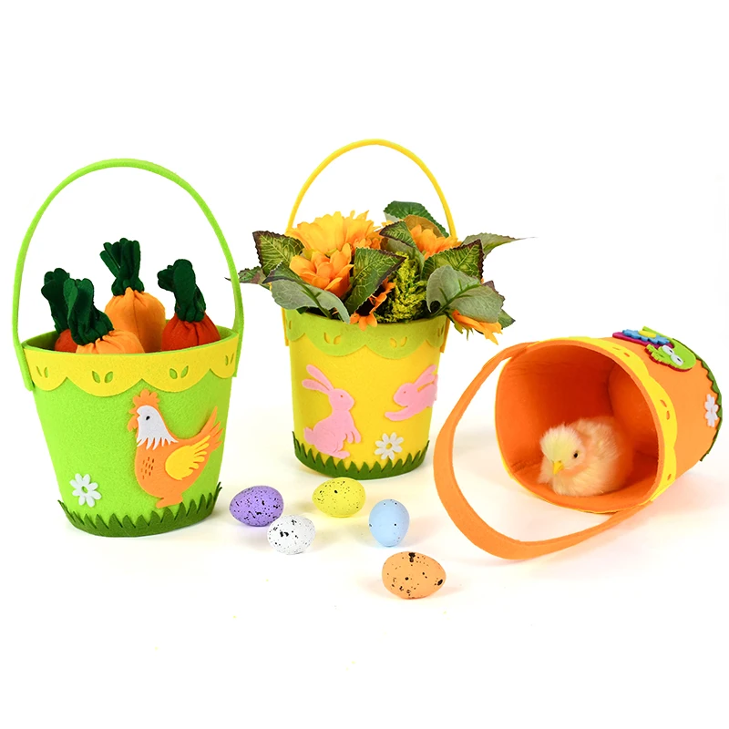 2022 Easter Basket Cute Rabbit Chick Non-woven Bag Color Eggs Bucket For Home Spring Easter Party Decor Game Supplies Kids Gifts
2022 Easter Basket Cute Rabbit Chick Non-woven Bag Color Eggs Bucket For Home Spring Easter Party Decor Game Supplies Kids Gifts