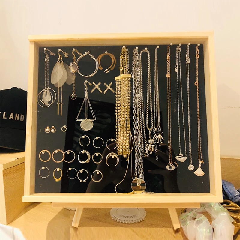 Wood Jewelry Box Storage Organizer Case Desktop Earrings Display Ring Transparent Acrylic Jewelry Storage Box Ornament Gift 
Wood Jewelry Box Storage Organizer Case Desktop Earrings Display Ring Transparent Acrylic Jewelry Storage Box Ornament Gift