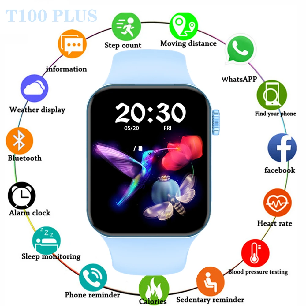 IWO T100 Plus Smart Watch Series 7 Heart Rate Monitor 2021 Smartwatch Men Women Fitness Tracker Bracelet For Android IOS T500 
IWO T100 Plus Smart Watch Series 7 Heart Rate Monitor 2021 Smartwatch Men Women Fitness Tracker Bracelet For Android IOS T500