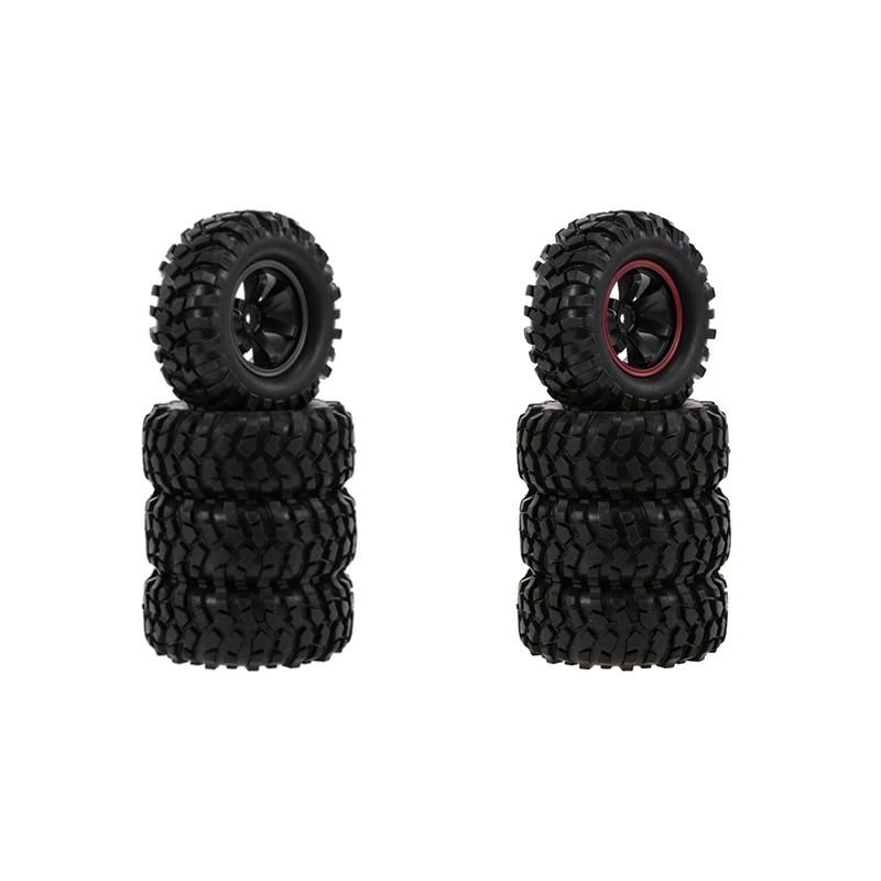 

96Mm 1.9 Plastic Wheel Rim Rubber Tires Set For 1/10 RC Crawler Car Traxxas TRX4 RC4WD D90 Axial SCX10 Tamiya CC01