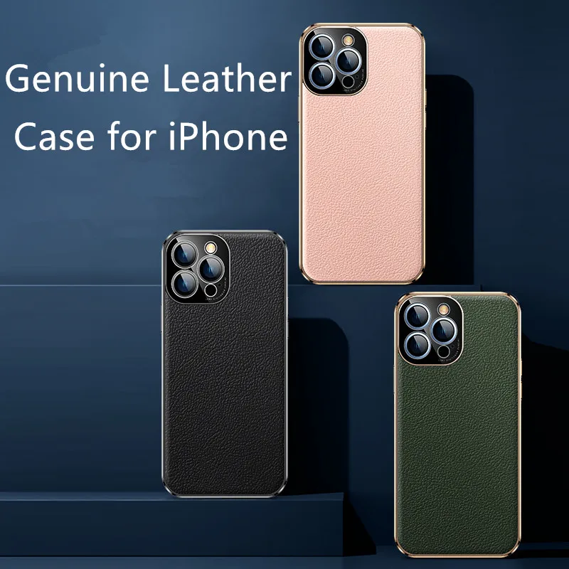 Luxury Genuine Cowhide Leather Case for Apple iPhone 13 Pro Max 12 11 Glossy Bumper Frame Armor Shockproof Phone Back Cover
Luxury Genuine Cowhide Leather Case for Apple iPhone 13 Pro Max 12 11 Glossy Bumper Frame Armor Shockproof Phone Back Cover