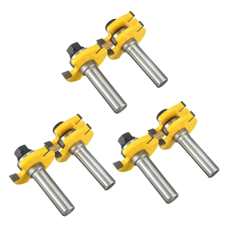 Tongue and Groove Set,Router Bit Set,Wood Door Flooring 3 Teeth Adjustable ,1/2 Inch Shank Wood Milling Cutter (6Pcs)
Tongue and Groove Set,Router Bit Set,Wood Door Flooring 3 Teeth Adjustable ,1/2 Inch Shank Wood Milling Cutter (6Pcs)