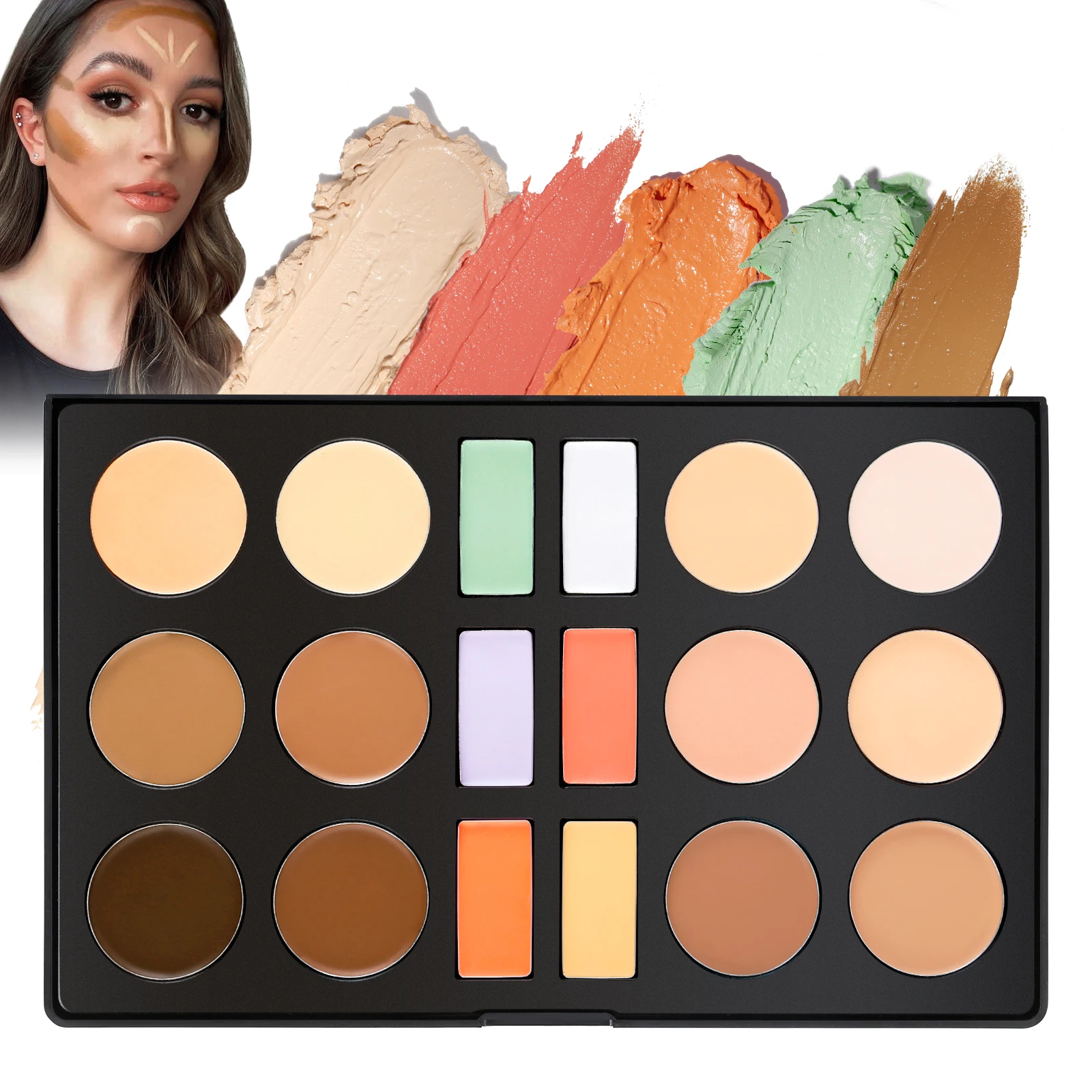 Cream Contour Concealer Makeup Palette,DE'LANCI 18 Color Long Lasting Full Coverage Natural Concealing Complexion Contouring
Cream Contour Concealer Makeup Palette,DE'LANCI 18 Color Long Lasting Full Coverage Natural Concealing Complexion Contouring