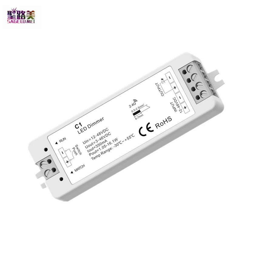 1CH*350MA/700MA 12V-48VDC Input CC Dimming Controller C1 Push Dim 24V Constant Current Single Color LED Dimmer 3-46VDC output
1CH*350MA/700MA 12V-48VDC Input CC Dimming Controller C1 Push Dim 24V Constant Current Single Color LED Dimmer 3-46VDC output