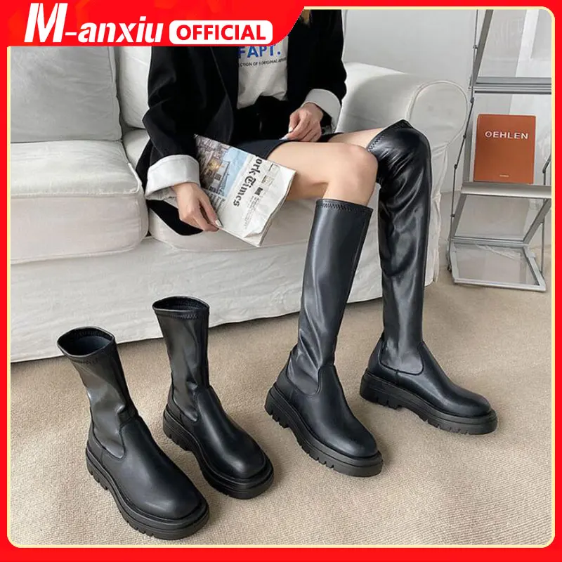 Women Ankle Boots Ladies Shoes Slip On Mid Calf Boots Platform Soft PU Leather Long Boot Footwear Woman Fashion Spring Winter
Women Ankle Boots Ladies Shoes Slip On Mid Calf Boots Platform Soft PU Leather Long Boot Footwear Woman Fashion Spring Winter
