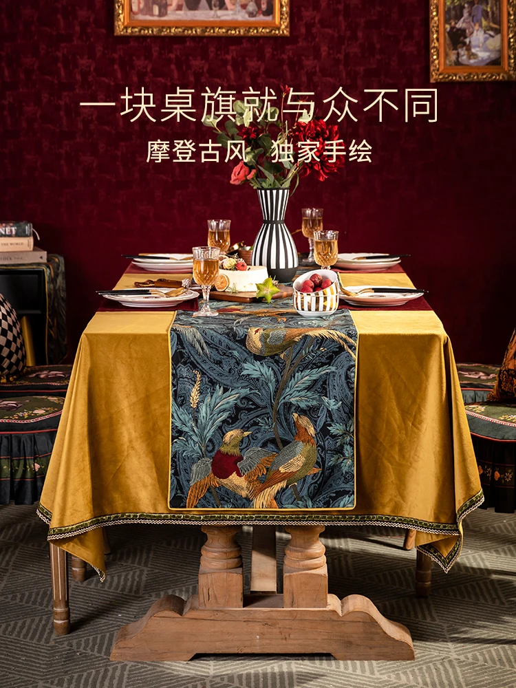 Nightingale table runner European bed flag dining table American coffee table cover towel Nordic strip TV cabinet cover cloth
Nightingale table runner European bed flag dining table American coffee table cover towel Nordic strip TV cabinet cover cloth