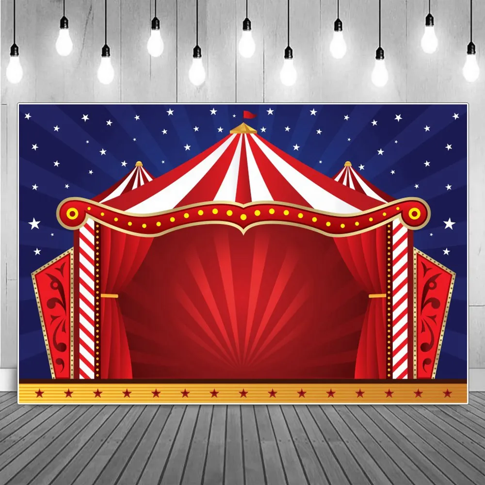 Circus Tent Stage Birthday Decoration Photography Backdrops Banner Custom Baby Shower Cirque Party Photo Booth Backgrounds Props 
Circus Tent Stage Birthday Decoration Photography Backdrops Banner Custom Baby Shower Cirque Party Photo Booth Backgrounds Props